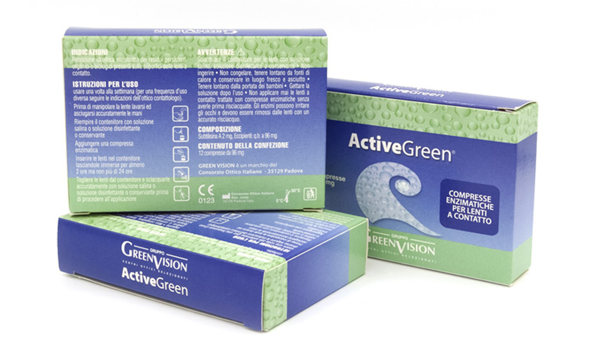 ActiveGreen Compresse enzimatiche per lenti a contatto