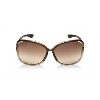 TOM FORD Raquel 0076 TRANSPARENT DARK BROWN/BROWN SHADED 