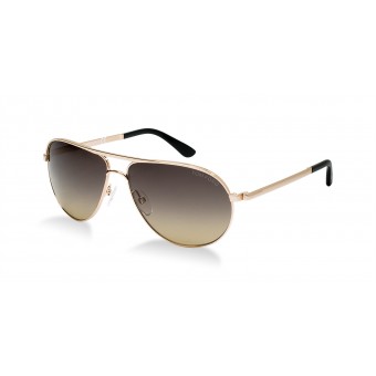 TOM FORD Marko 0144 SHINY ROSE GOLD BLACK/DARK GREY SHADED POLARIZE
