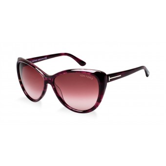 TOM FORD Malin 0230 MELANGE VIOLET WINE/GREY MAUVE SHADED