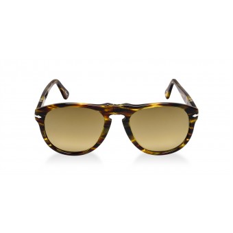 PERSOL 0649 STRIPED BROWN/BROWN SHADED PHOTOCHROMIC POLARIZED