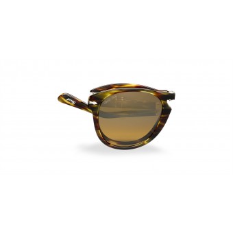 Persol 0714 STRIPED BROWN/BROWN SHADED POLARIZED