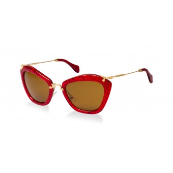 Miù Miù 10NS RED GLITTER/BROWN GOLD