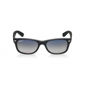 Ray Ban 2132 Wayfarer MATTE BLACK/GREY BLUE SHADED POLARIZED