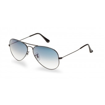 Ray Ban 3025 Aviator BLACK/LIGHT BLUE SHADED