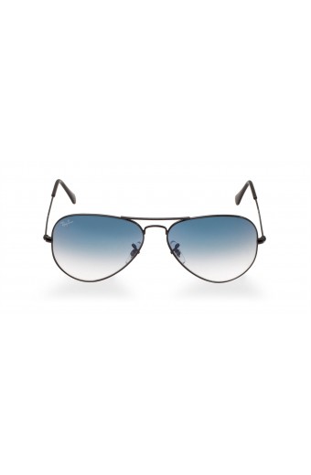 Ray Ban 3025 Aviator BLACK/LIGHT BLUE SHADED