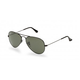 Ray Ban 3025 Aviator BLACK/GREY GREEN