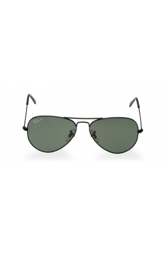 Ray Ban 3025 Aviator BLACK/GREY GREEN