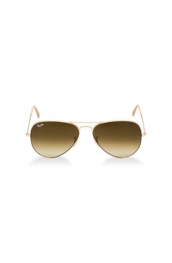 Ray Ban 3025 Aviator MATTE GOLD/BROWN GOLD SHADED