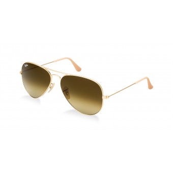 Ray Ban 3025 Aviator MATTE GOLD/BROWN GOLD SHADED