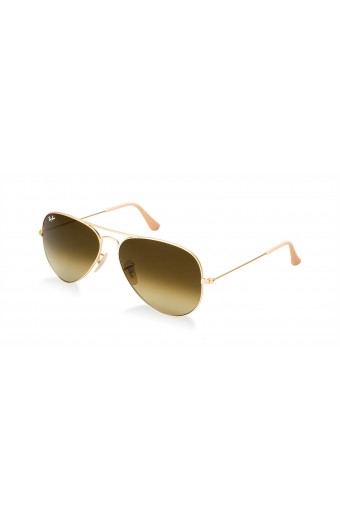Ray Ban 3025 Aviator MATTE GOLD/BROWN GOLD SHADED