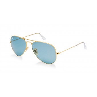 Ray Ban 3025 Aviator GOLD/LIGHT GREY AZURE