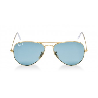 Ray Ban 3025 Aviator GOLD/LIGHT GREY AZURE