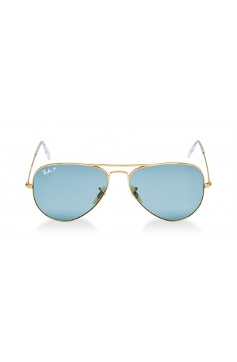 Ray Ban 3025 Aviator GOLD/LIGHT GREY AZURE