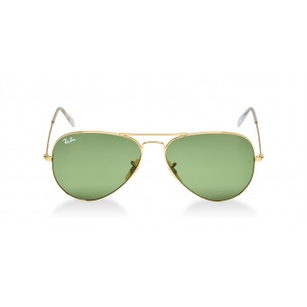 Ray Ban 3025 Aviator GOLD/GREY LIGHT GREEN 