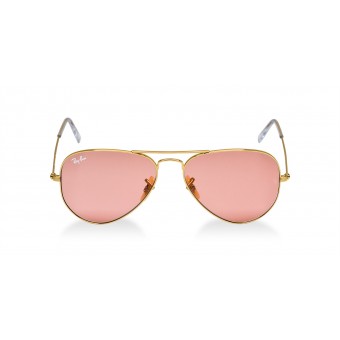 Ray Ban 3025 Aviator SHINY GOLD/PINK POLARIZED