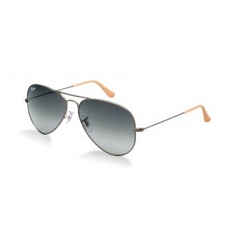 Ray Ban 3025 Aviator MATTE RUTHENIUM/GREY BROWN SHADE