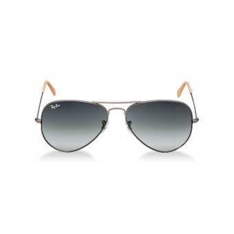 Ray Ban 3025 Aviator MATTE RUTHENIUM/GREY BROWN SHADE