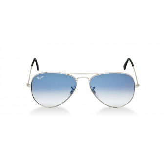 Ray Ban 3025 Aviator SILVER/LIGHT BLUE SHADED