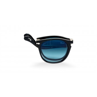 PERSOL 3028 BLACK/BLUE SHADED POLARIZED 