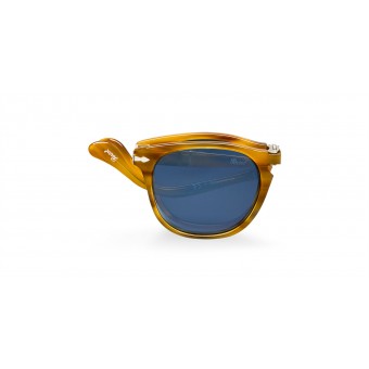 PERSOL 3028 STRIPED LIGHT HAVANA/GREY BLUE