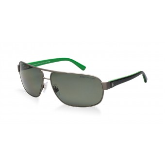 Polo Ralph Lauren 3066 DARK RUTHENIUM/GREY GREEN POLARIZED