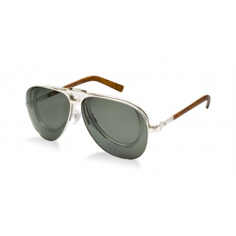 Polo Ralph Lauren 3075 shiny silver/grey green polarized