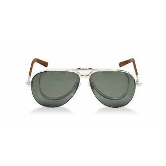 Polo Ralph Lauren 3075 shiny silver/grey green polarized