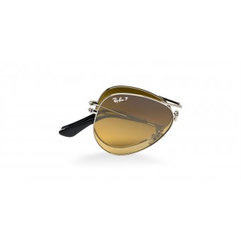 Ray Ban 3479 Folding RUTHENIUM/BROWN SHADED POLARIZED