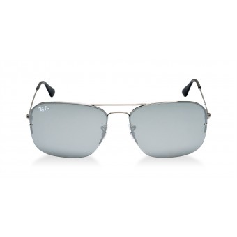 Ray Ban 3482 RUTHENIUM/SILVER MIRROR + BROWN SHADED POLARIZED