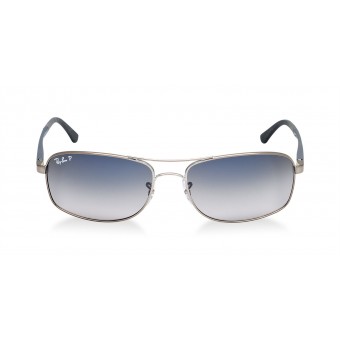 Ray Ban 3484 MATTE RUTHENIUM LIGHT BLUE/GREY BLUE SHADED POLARIZED