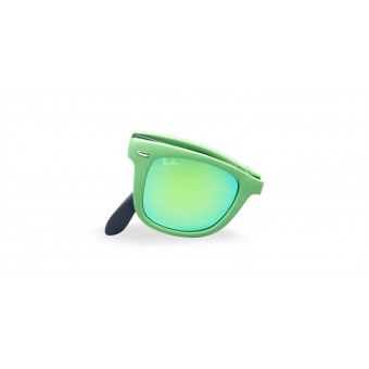Ray Ban 4105 Folding MATTE GREEN/GREY GREEN MIRROR