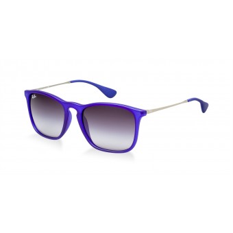Ray Ban 4187 Chris MATTE VIOLET RUBBER RUTHENIUM/GREY SHADED