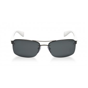 Prada Linea Rossa 50NS dark ruthenium white/grey