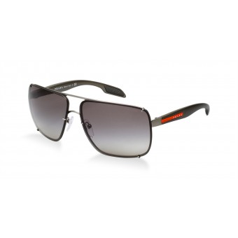 Prada Linea Rossa 53OS ruthenium semi-shiny grey/grey shaded