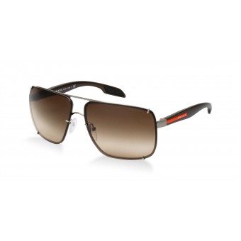 Prada Linea Rossa 53OS ruthenium brown/brown shaded