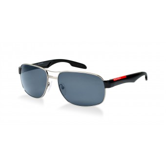 Prada Linea Rossa 58NS gunmetal/blue shaded