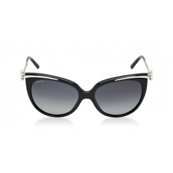 Bulgari 8089 BLACK PLATED WHITE GOLD CHALCEDON QUARTZ CRYSTALS/GREY SHADED