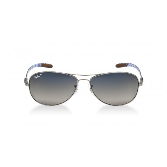 Ray Ban 8301 MATTE RUTHENIUM/DARK GREY BLUE POLARIZED SHADED