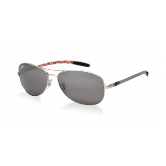 Ray Ban 8301 MATTE SILVER GREY/GREY POLARIZED