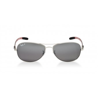 Ray Ban 8301 MATTE SILVER GREY/GREY POLARIZED