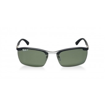 Ray Ban 8312 LIGHT CARBON BLACK RUBBER/GREEN POLARIZED