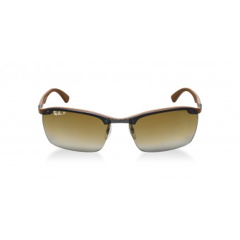 Ray Ban 8312 DARK CARBON BROWN RUBBER/BROWN SHADED POLARIZED