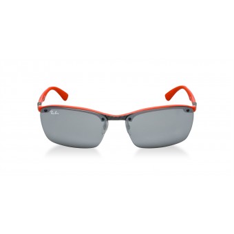 Ray Ban 8312 DARK CARBON RED RUBBER/GREY SILVER MIRROR